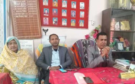 শাহজাদপুরে নবাগত উপজেলা শিক্ষা অফিসার যোগদান ও বিদ্যালয় পরিদর্শন।