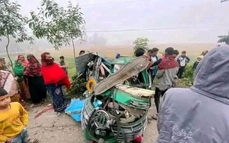 কুলিয়ারচরে মাইক্রো-সিএনজি মুখোমুখি সংঘর্ষে সিএনজির চালকসহ দুইজন নি*হ*ত