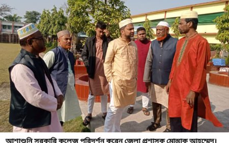 আশাশুনি সরকারি কলেজ পরিদর্শনে জেলা প্রশাসক মোস্তাক আহম্মেদ