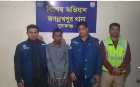 জগন্নাথপুরে সিএনজি চালিত অটোরিকশা চালক গাঁজাসহ গ্রেপ্তার