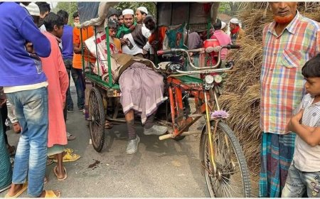 শ্যামনগরে ভ্যানের চাকায় মর্মান্তিক দুর্ঘটনায় বৃদ্ধের মৃ*ত্যু