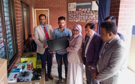 বগুড়ায় এন্টারপ্রেনারশিপ এন্ড ব্যাসিক স্কিল ট্রেনিং প্রকল্পের সেরা ৩০ জন প্রশিক্ষণার্থীকে উপকরণ বিতরণ