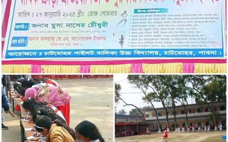 চাটমোহর পাইলট বালিকা উচ্চ বিদ্যালয়ে বার্ষিক ক্রীড়া প্রতিযোগিতা ও পুরস্কার বিতরণী
