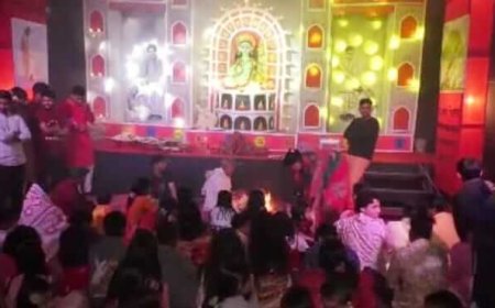 জগন্নাথপুরে উৎসবের আমেজে পালিত হলো সরস্বতী পূজা
