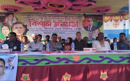 নিশ্চিন্তপুর ইউনিয়ন বিএনপি জনসভায় জনসাধারণের ঢল