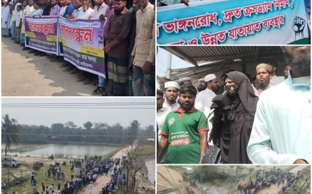 উড়িরচরে সচেতন ছাত্র জনতার আয়োজনে মানব বন্ধন কর্মসূচী পালিত